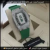 ساعة ريتشارد ميل نسائي ماكينة مكشوفة وسير أخضر