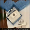 شنطة توري بورش ابيض لولو مرصعة