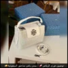 شنطة توري بورش ابيض لولو مرصعة