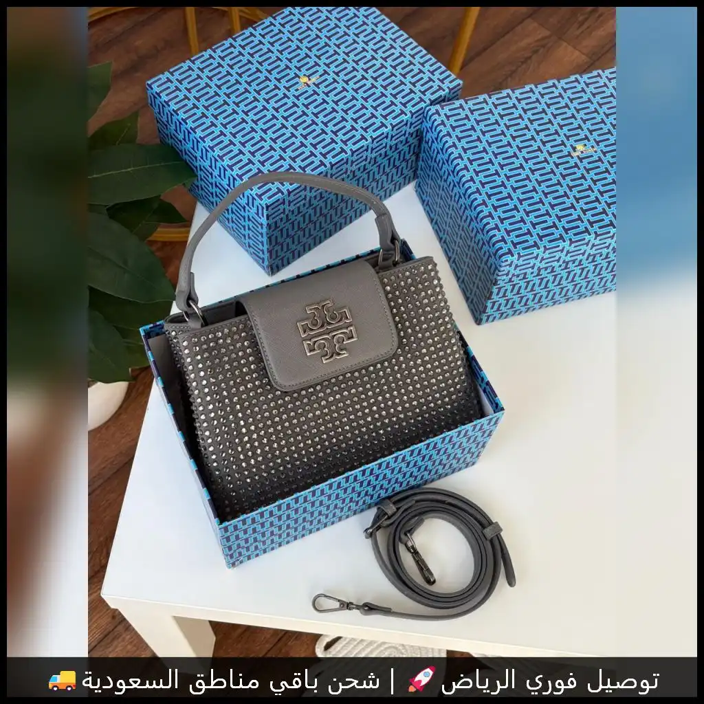شنطة توري بورش رمادية درجة اولى