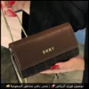 شنطة دكني بلون بني ونقشة سوداء