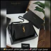 شنطة سان لوران بلون أسود لامع (1) شنطة سان لوران بلون أسود لامع