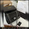 شنطة شانيل السوداء بشعار فضي