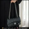 شنطة شانيل السوداء بشعار فضي