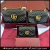 شنطة قوتشي سوداء بسلسلة ذهبية