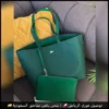 شنطة لاكوست خضراء مع محفظة مطابقة