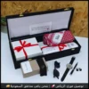 قماش dior ابيض مع شماغ وملحقات جميلة