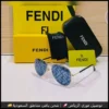 نظارات فندي رجالية بعدسات زرقاء بنقشة FF