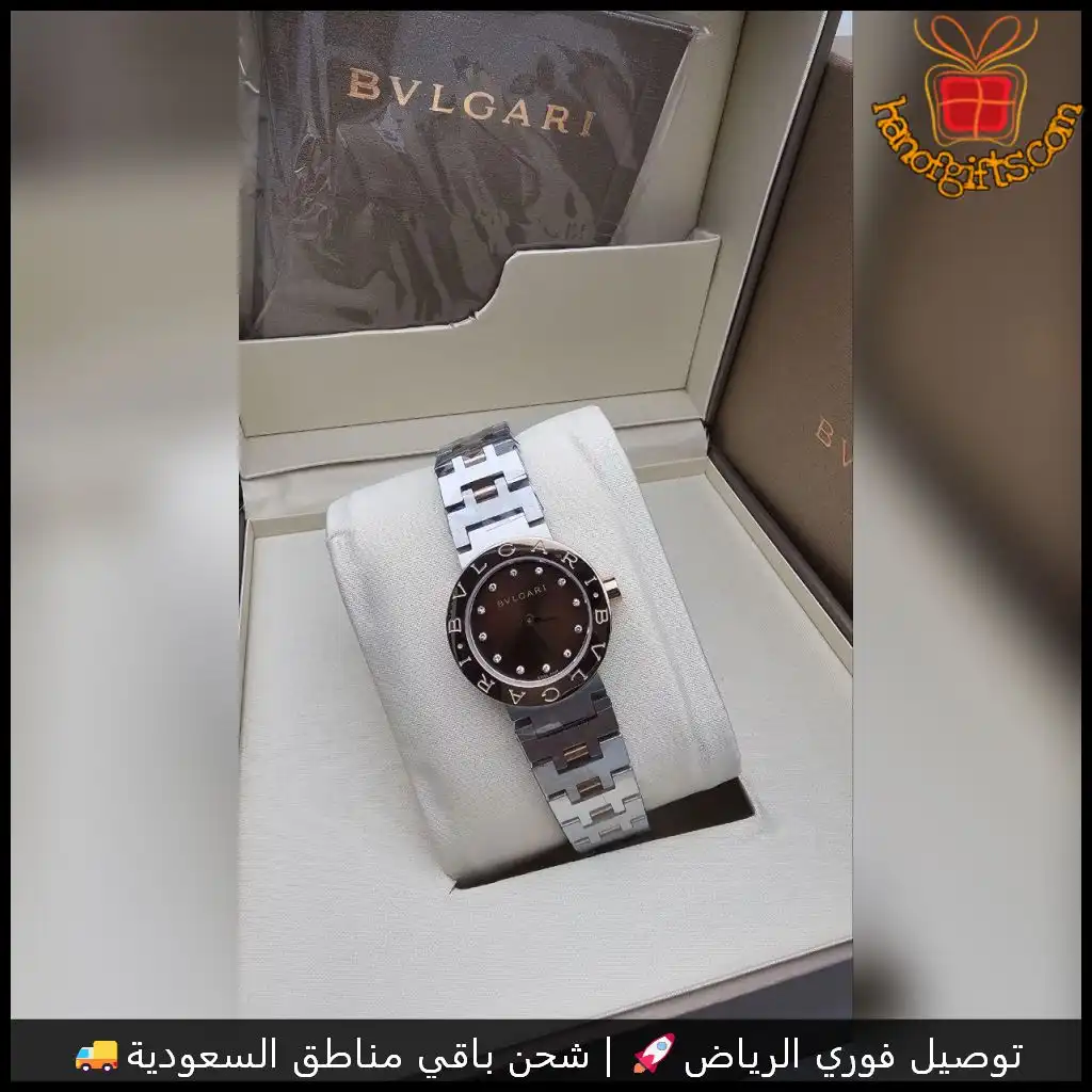 ساعة بولغاري ليدي دايموند بمينا أسود