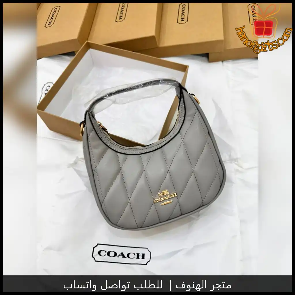 b2602 (8) شنطة كوتش نسائية رمادي بتصميم عصري
