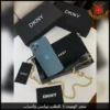 b2616 (9) شنطة دكني جلد سوداء صغيرة مع سلسلة ذهبية