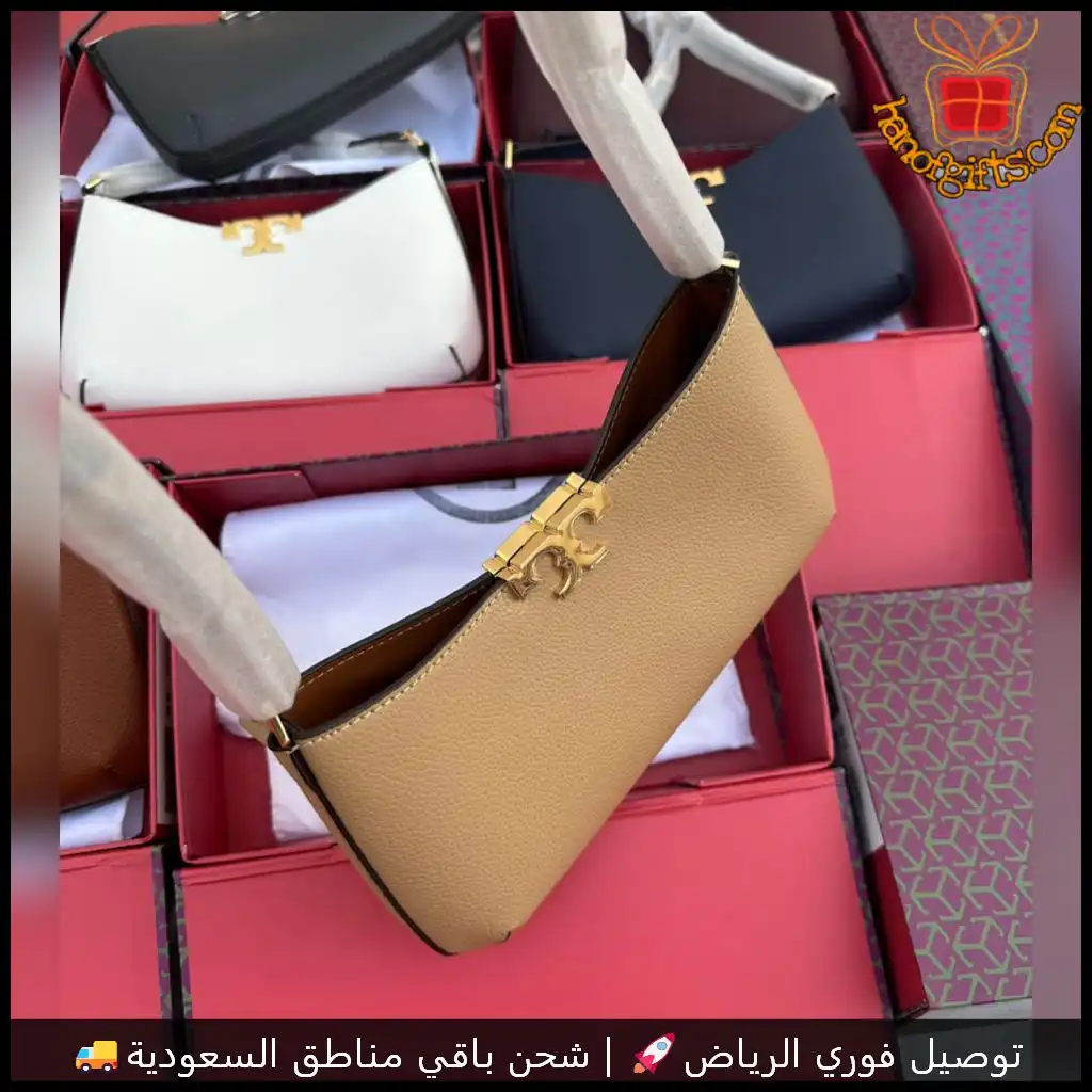شنطة توري بورش بني جملي جلد