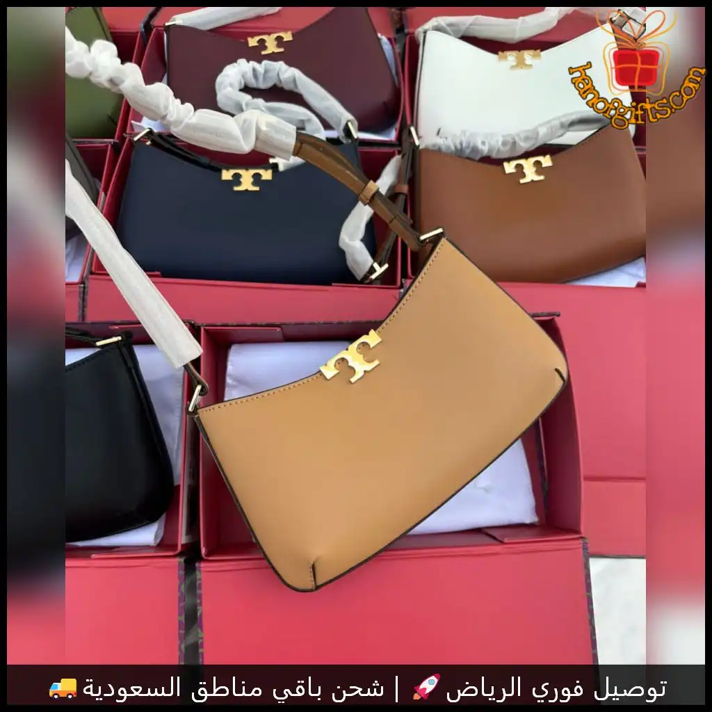 شنطة توري بورش بني جملي جلد