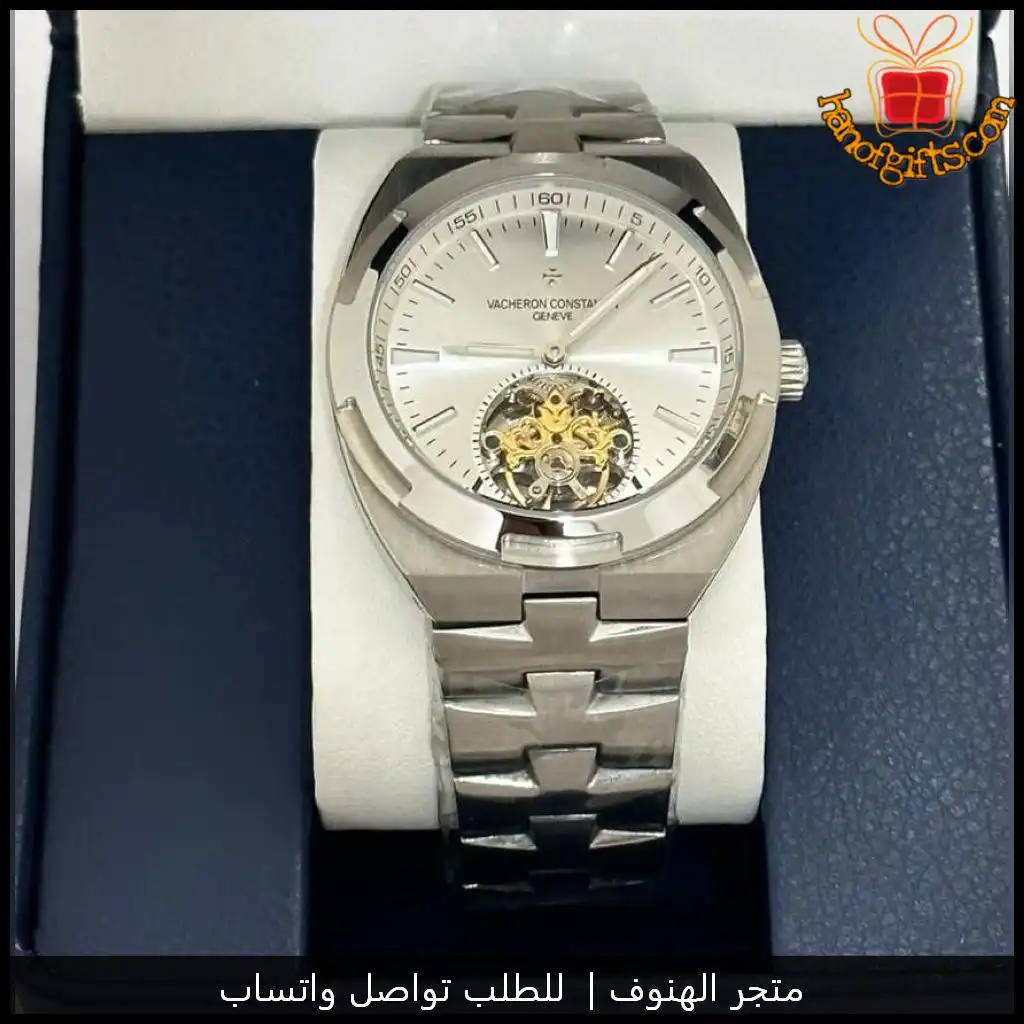 ساعة فاشيرون قسطنطين مينا سكيليتون فضي رجالية