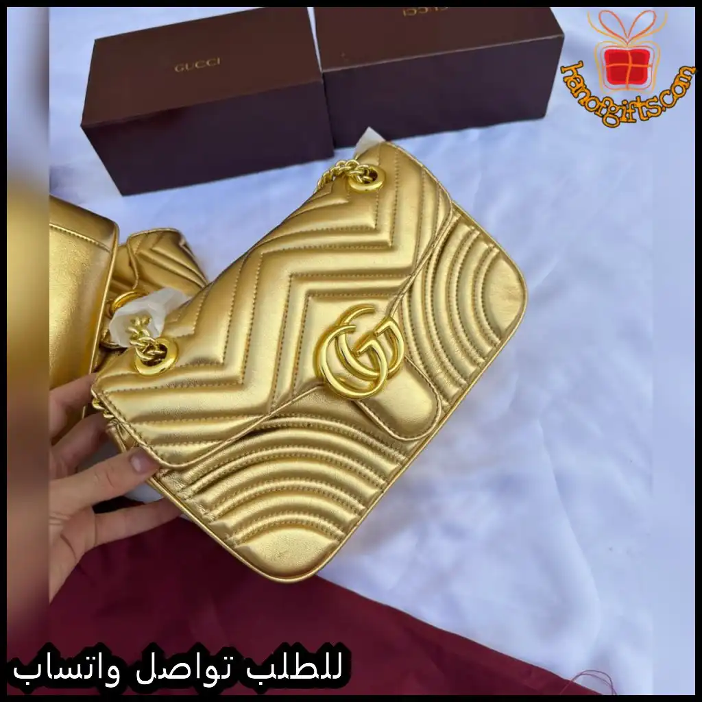 شنطة قوتشي درجة اولى ذهبية