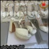 كعب جيمي شو أبيض مرصع باللؤلؤ