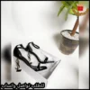 كعب سان لوران فضي مع كعب YSL
