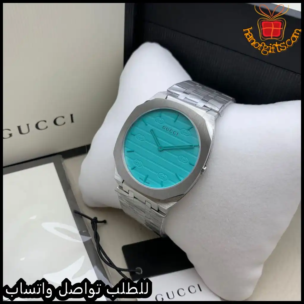 ساعة Gucci رجالية بمينا فيروزي