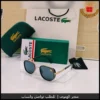 نظارات لاكوست مربعة رجالية اطار ذهبي