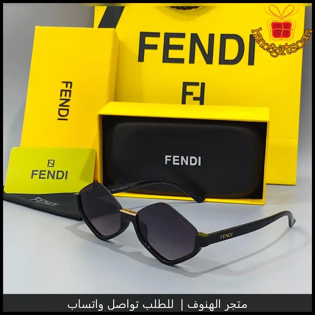 mi13 (19) نظارات فندي Geometric بلاستيك أسود