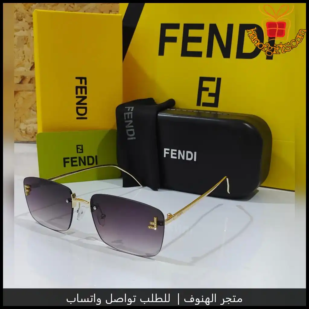 نظارات فندي نسائية Square Rimless عدسات متدرجة