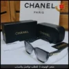 نظارات شانيل نسائية رمادية بإطار أسود
