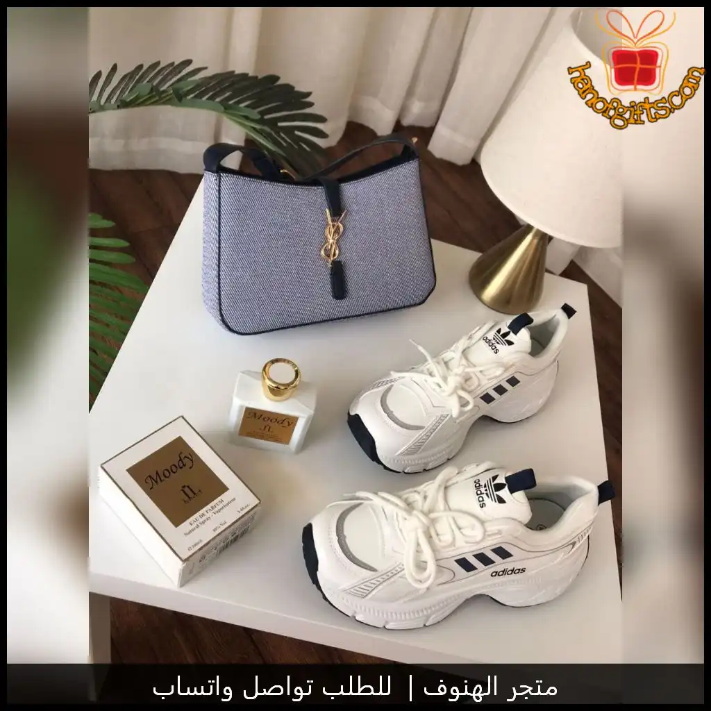 طقم YSL نسائي شنطة زرقاء مع شوز