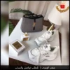 شنطة سان لوران لون رمادي مع شوز ابيض اديداس