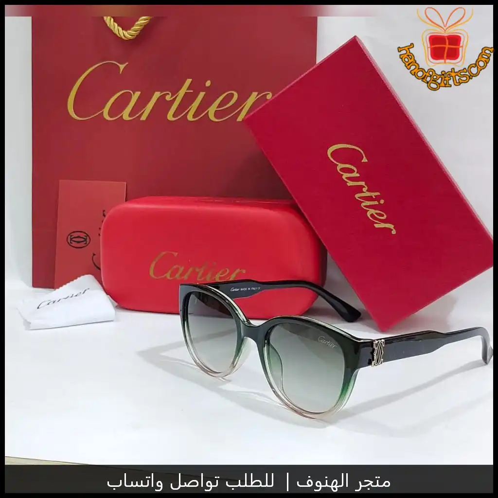 نظارات كارتير نسائية اطار متدرج اسود × أخضر × بيج
