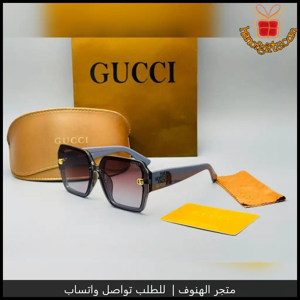 mi27 (4) نظارات قوتشي نسائية بإطار رمادي سميك