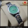 ساعة قوتشي نسائية بمينا اخضر مرصع