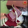 b2623 (6) شنطة قوتشي نسائية جلد لامع (اسود - عنابي)