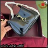 b2623 (7) شنطة قوتشي نسائية جلد لامع (اسود - عنابي)