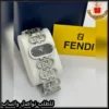 mc86 (7) ساعة فندي نسائية فضية بمينا أسود