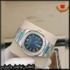 ساعة باتيك فيليب بمينا أزرق وسوار فضي