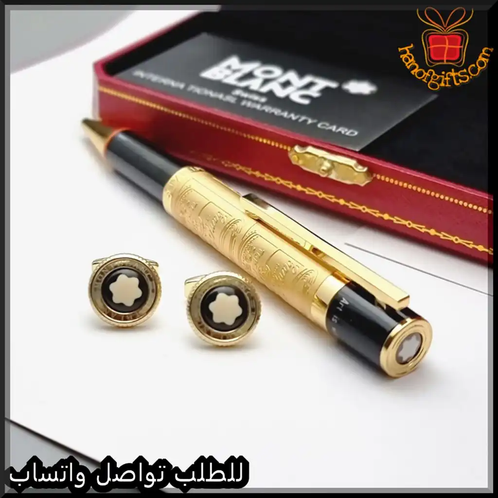طقم مونت بلانك بلاتينيوم ذهبي – فخامة الرجال تبدأ من التفاصيل