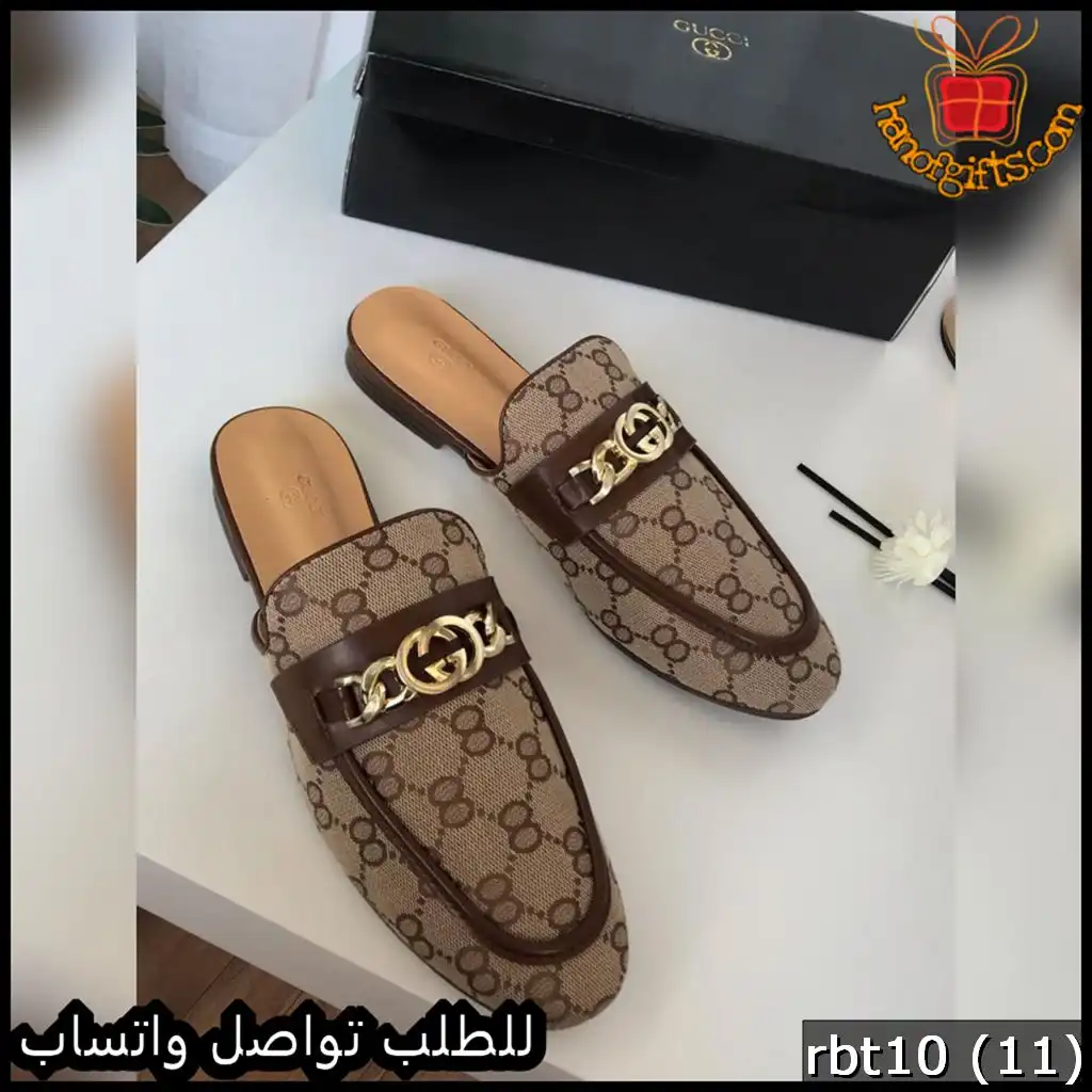سليبر قوتشي بتصميم GG الكلاسيكي