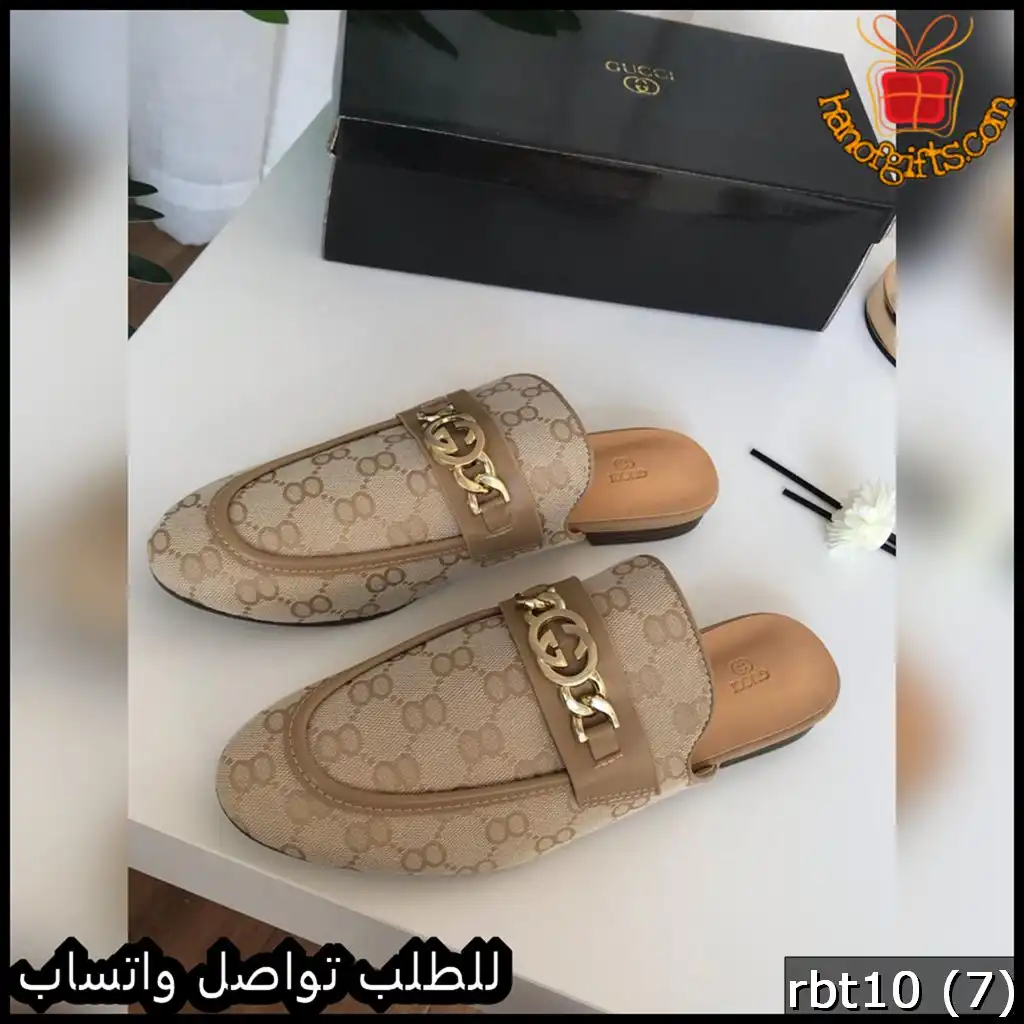 سليبر قوتشي بتصميم GG الكلاسيكي