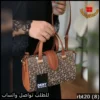 rbt20 (8) شنطة دكني بنية بتفاصيل جلد كراميل