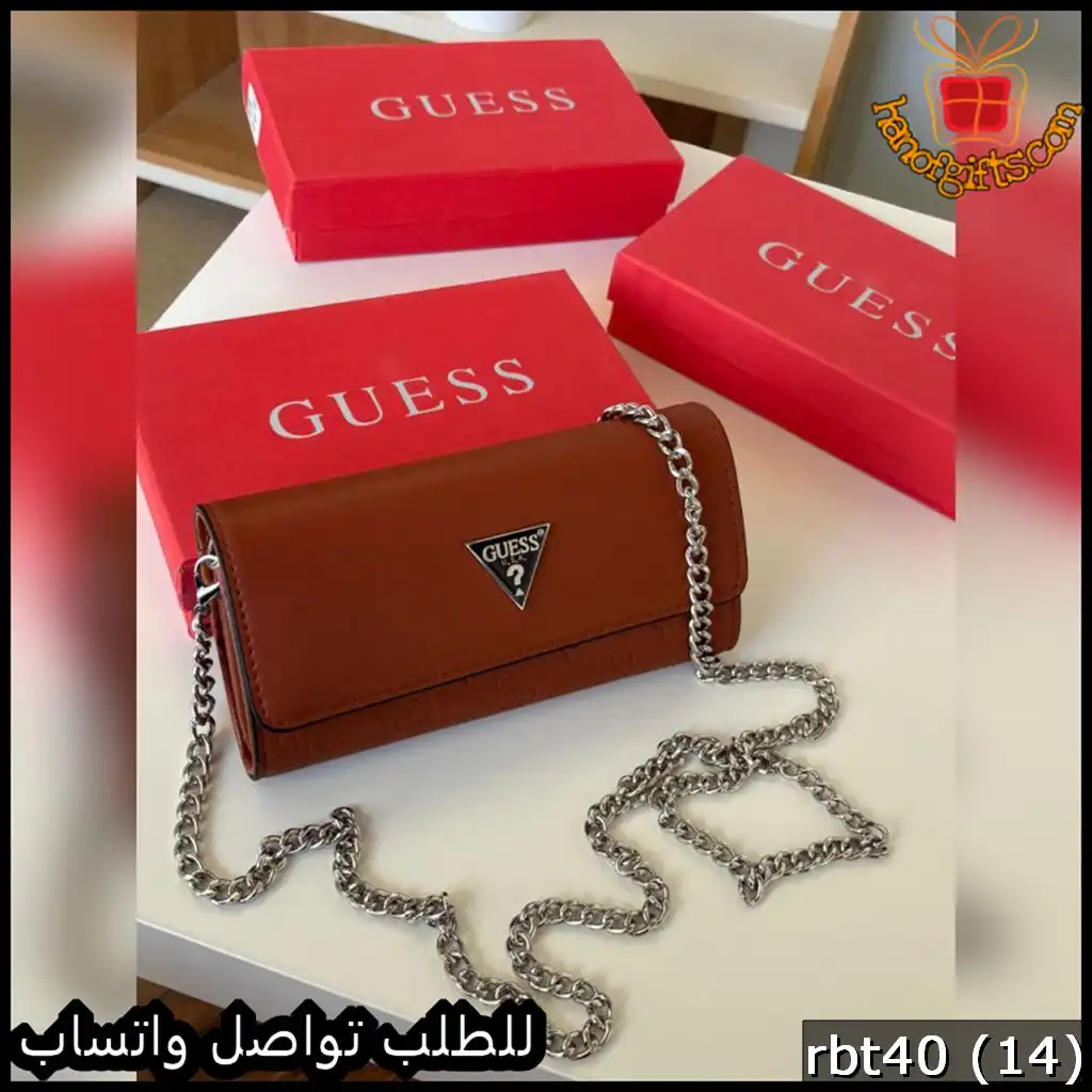 محفظة Guess Burgundy Classic عنابي داكن
