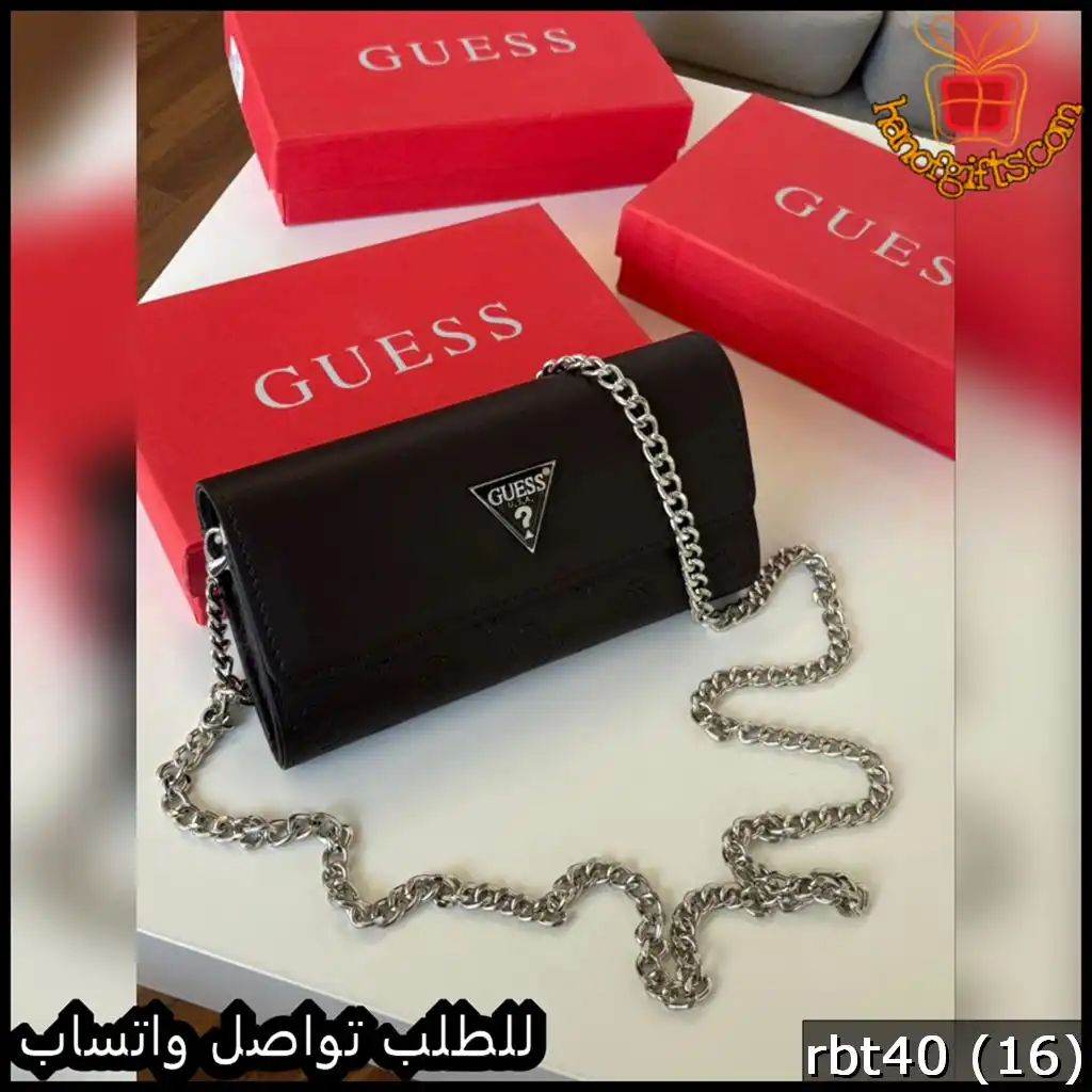 محفظة Guess Black Edition بلون أسود