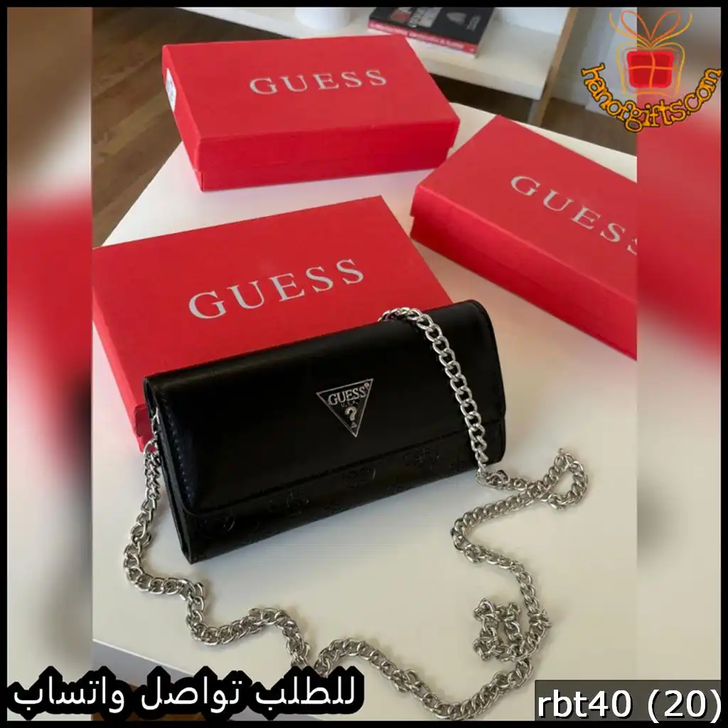 محفظة Guess Black Edition بلون أسود