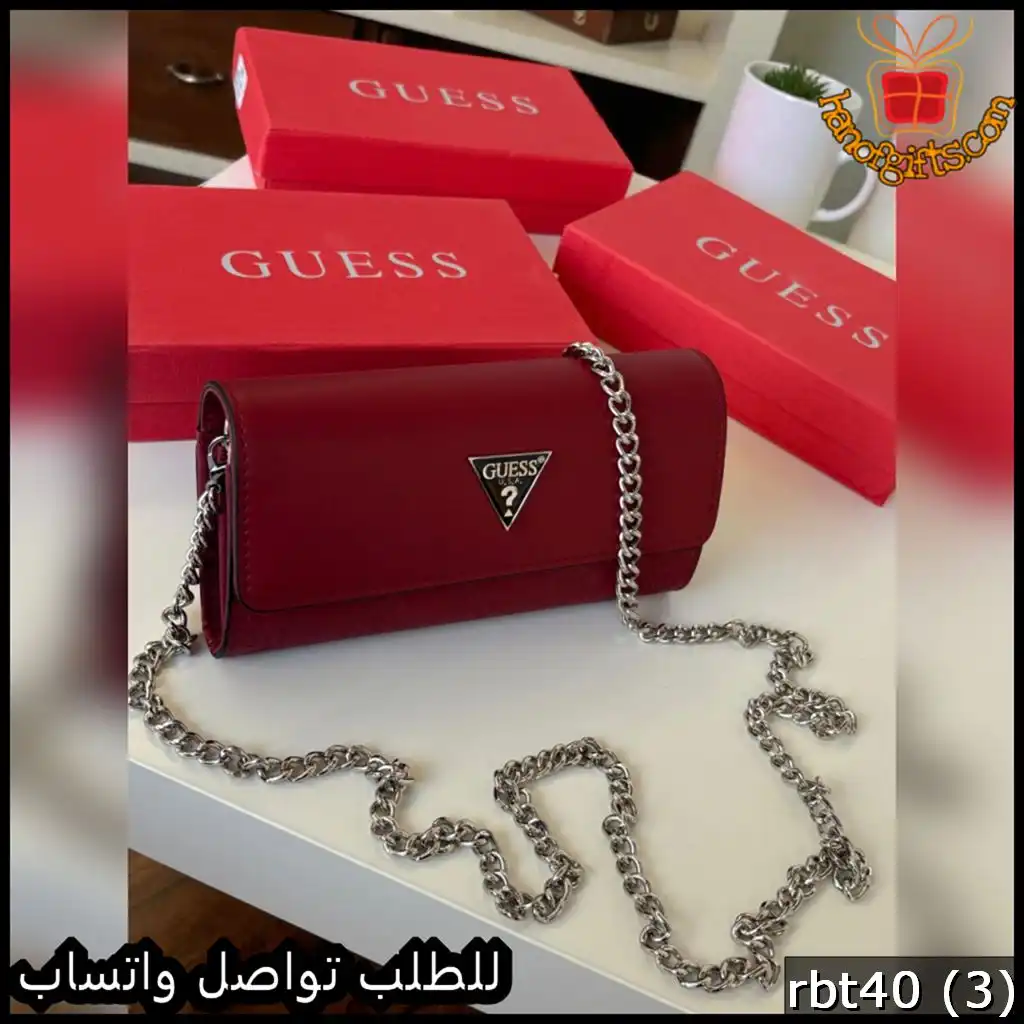 محفظة Guess Burgundy Classic عنابي داكن