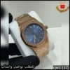 rjw1 (12) ساعة اوديمار رجالية روز جولد بمينا أزرق