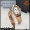 ساعة بلغاري النسائية لون روز قولد بتصميم الثعبان