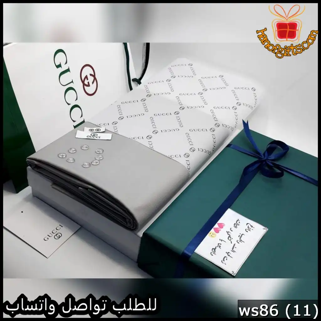 قماش غوتشي شتوي رمادي فاتح
