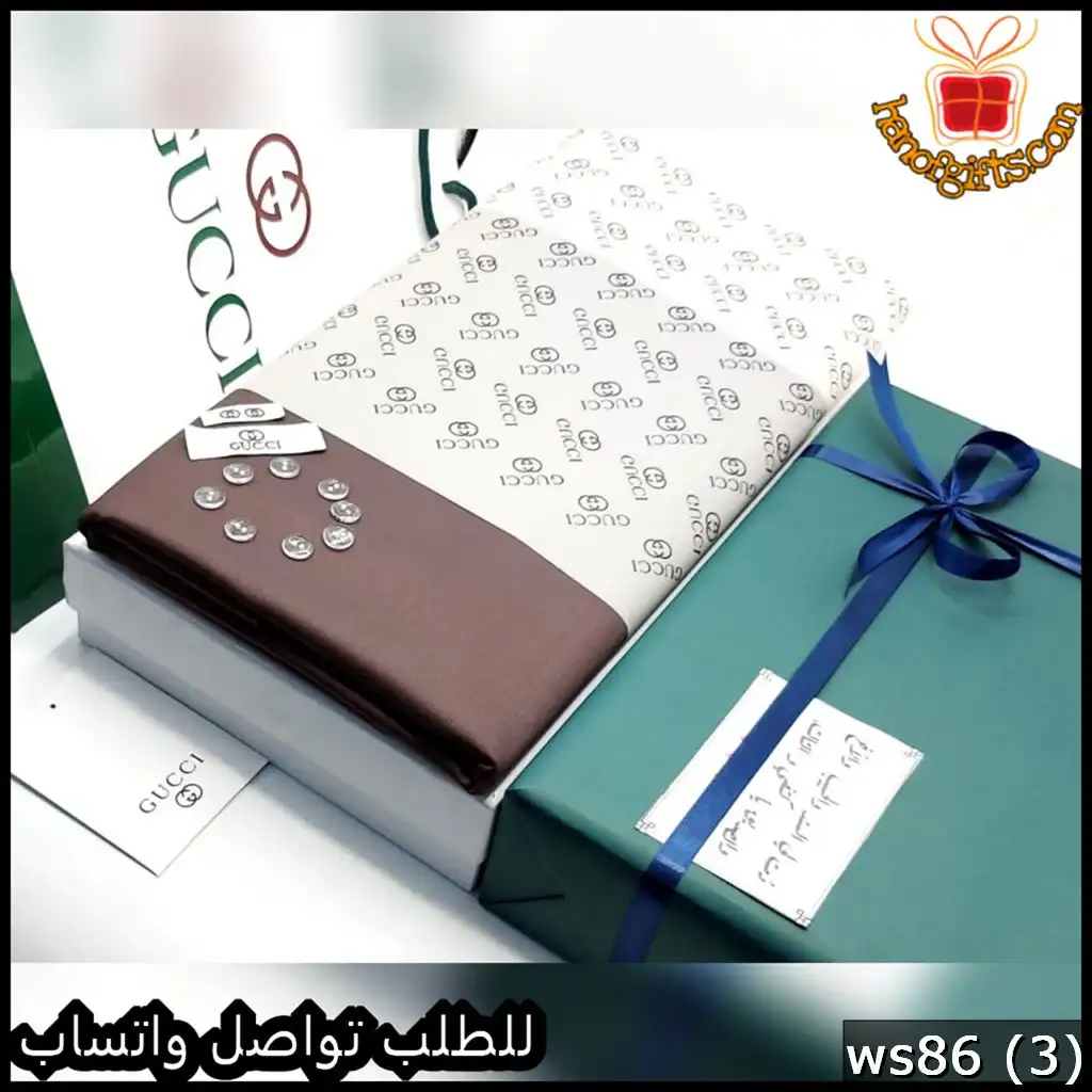 قماش غوتشي شتوي بني غامق
