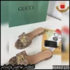 سليبر قوتشي بنقشة GG بيج منقوش و عنّابي مخملي