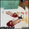 سليبر قوتشي بنقشة GG بيج منقوش و عنّابي مخملي