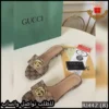 سليبر قوتشي بنقشة GG بيج منقوش و عنّابي مخملي